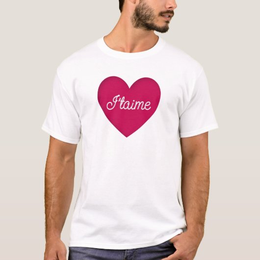 Snoep Red Heart J'taime White T-Shirt S M L XL 1X  (Voorkant)