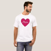 Snoep Red Heart J'taime White T-Shirt S M L XL 1X  (Voorkant volledig)