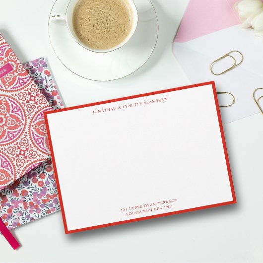 Snoep Red Klassieke border-briefkaart Notitiekaartje