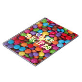 Snoep-regenboogkleurenkaartrecepten voor chocolade notitieboek (Linkerzijde)