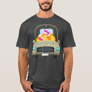 Snoep Riding Car Lazy Halloween Costume Funny Tric T-shirt
