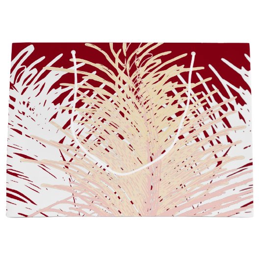 snoep rode Bleek Geel Peach White Feathers Groot Cadeauzakje (Voorkant)