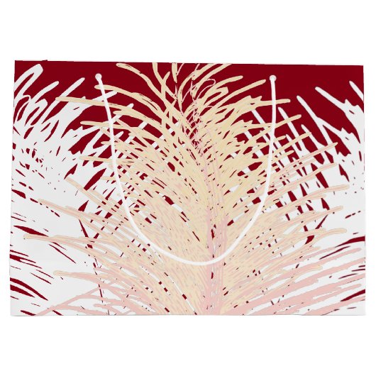 snoep rode Bleek Geel Peach White Feathers Groot Cadeauzakje (Achterkant)