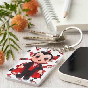 Snoep rode en zwarte Dracula geïnspireerd Hallowee Sleutelhanger