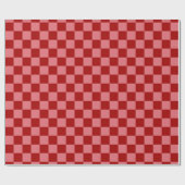 Snoep Rood en Snoep Roze Checkerboard Cadeaupapier (Vlak)