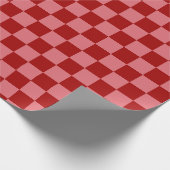 Snoep Rood en Snoep Roze Checkerboard Cadeaupapier (Hoek)