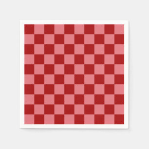 Snoep Rood en Snoep Roze Checkerboard Servet