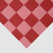 Snoep Rood en Snoep Roze Checkerboard Tissuepapier (Detail)