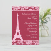 Snoep Rood in Parijs repetitie binnenuitnodiging Kaart (Staand voorkant)