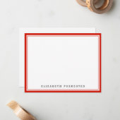 Snoep Rood klassieke dubbele-grenscorrespondentie Notitiekaartje (Voorkant / Achterkant in situ)