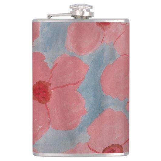 Snoep Roze bloemen Heupfles (Voorkant)