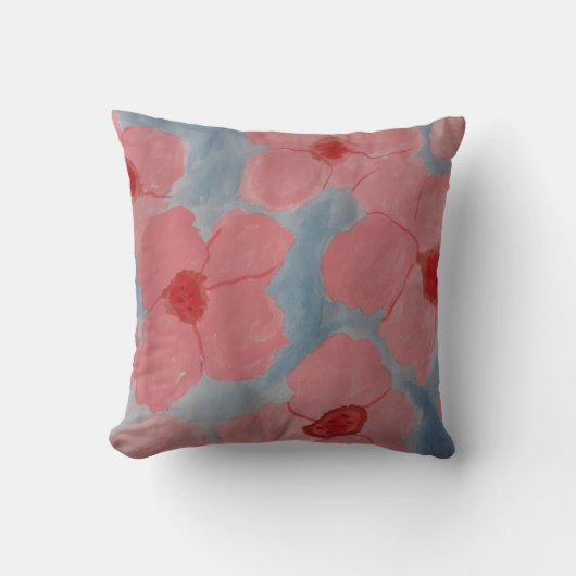 Snoep Roze bloemen Kussen (Voorkant)