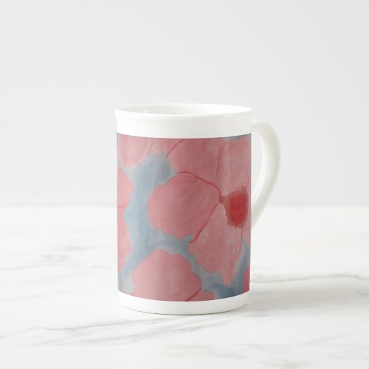 Snoep Roze bloemen Porselein Kop (Voorkant rechts)