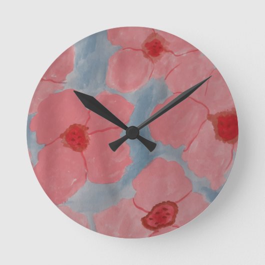 Snoep Roze bloemen Ronde Klok (Voorkant)