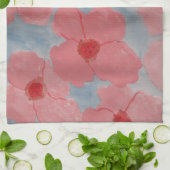Snoep Roze bloemen Theedoek (Gevouwen)