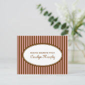 Snoep roze chocolade bruin recept briefkaart (Staand voorkant)