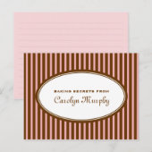 Snoep roze chocolade bruin recept briefkaart (Voorkant / Achterkant)