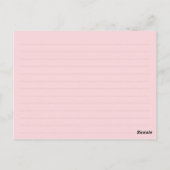 Snoep roze chocolade bruin recept briefkaart (Achterkant)