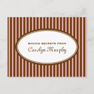 Snoep roze chocolade bruin recept briefkaart