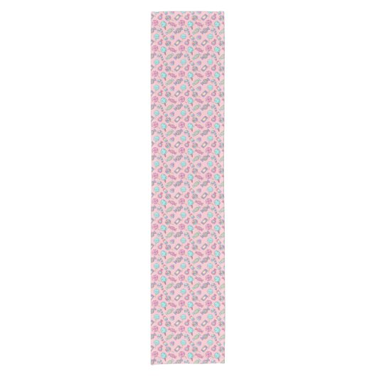 Snoep Roze Doek Tafelloper (Voorkant)