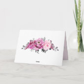 Snoep Roze Elegant Ivory Vrijgezellenfeest Bedankkaart (Achterkant)