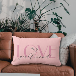 Snoep Roze Elegant LOVE Pastel Roos Valentijn Kussen