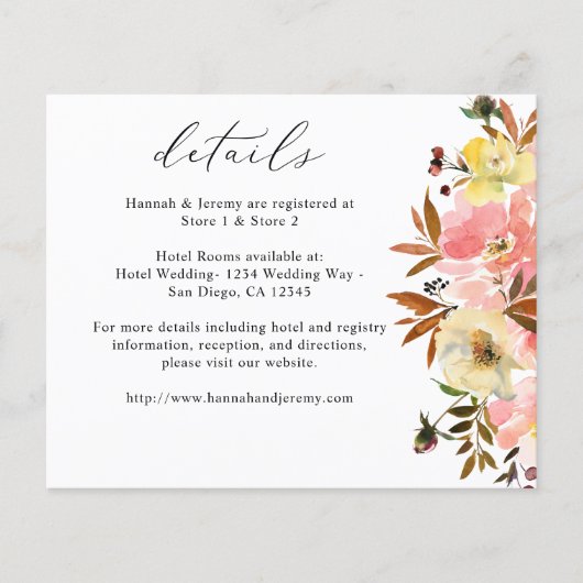 Snoep roze en geel  - Gegevens Flyer (Voorkant)