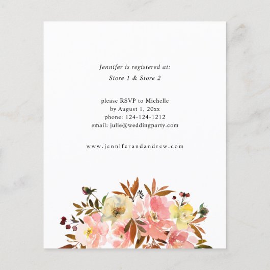 Snoep Roze en geel Vrijgezellenfeest Flyer (Achterkant)