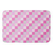Snoep roze en wit Check Patroon Badmat (Voorkant)