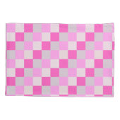 Snoep roze en wit Check Patroon Kussensloop (Achterkant)