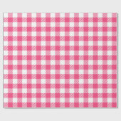  Snoep roze en witte buffel geruit Cadeaupapier (Vlak)