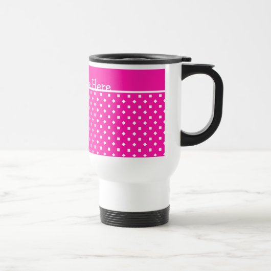 Snoep Roze en Witte Reizen Mug om u persoonlijk aa Reisbeker (Rechts)