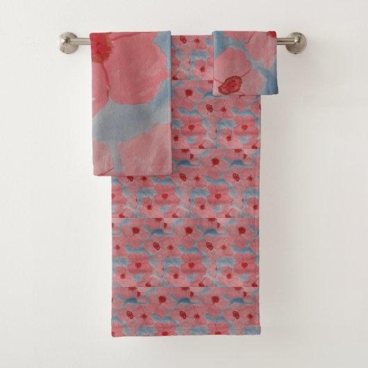 Snoep roze handdoekset bad handdoek (Insitu)