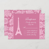 Snoep Roze in Parijs RSVP (Voorkant / Achterkant)