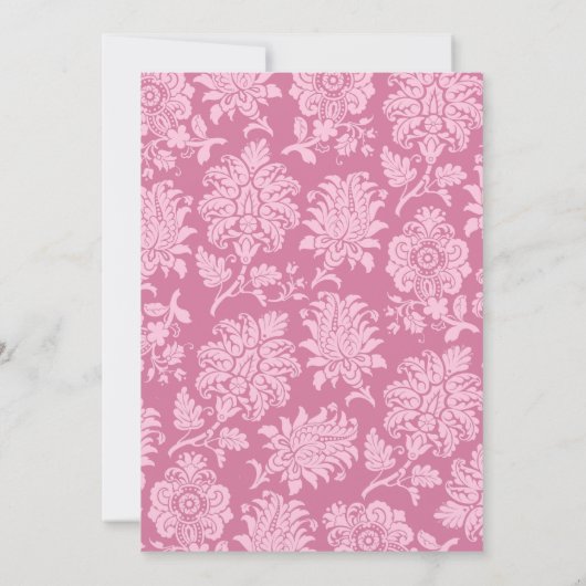 Snoep Roze in Paris Birthday Invitation Kaart (Achterkant)