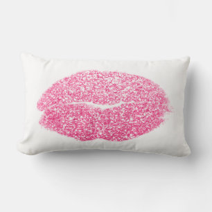 Snoep Roze Lips Glitter White Makeup Kiss Kussen