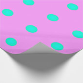  Snoep Roze met Aqua-Stippen >Papier voor onmiddel Cadeaupapier (Hoek)