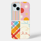 Snoep Roze Plaid Check Stippen Krabbels Fun Patter Case-Mate iPhone Case (Achterkant)