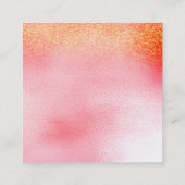 Snoep Roze Roos Gold Peach Ombre Square Vip Vierkante Visitekaartje (Achterkant)