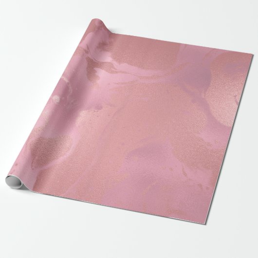 Snoep Roze Roze Gesmolten Marmeren Glas Abstract Cadeaupapier (Uitgerold)