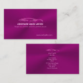 Snoep Roze Sportauto op paars - autoverkoop Visitekaartje (Voorkant / Achterkant)
