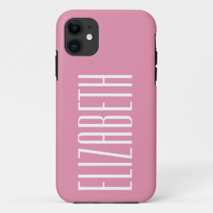 Snoep Roze Stevige Kleur   Minimalistisch monogram Case-Mate iPhone Case