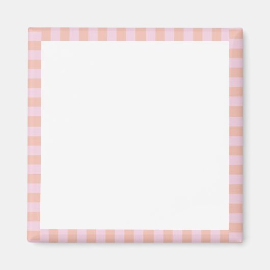 Snoep Roze Streep Rand Sjabloon Magneet (Voorkant)