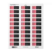 Snoep roze strepen etiket (Full Sheet)