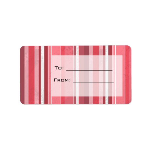 Snoep roze strepen etiket (Voorkant)