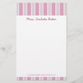 Snoep Roze strip — Persoonlijk papier (Voorkant)