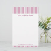 Snoep Roze strip — Persoonlijk papier (Staand voorkant)