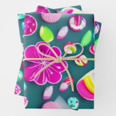 Snoep Roze witte meervoudige snoepjes Inpakpapier Vel (In situ)