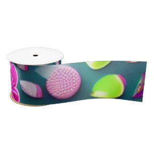 Snoep Roze witte meervoudige snoepjes Satijnen Lint