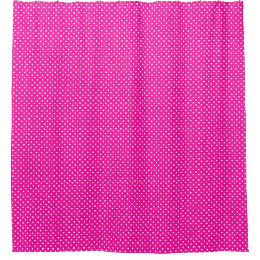 Snoep roze witte vierkant pokadots douchegordijn (Voorkant)